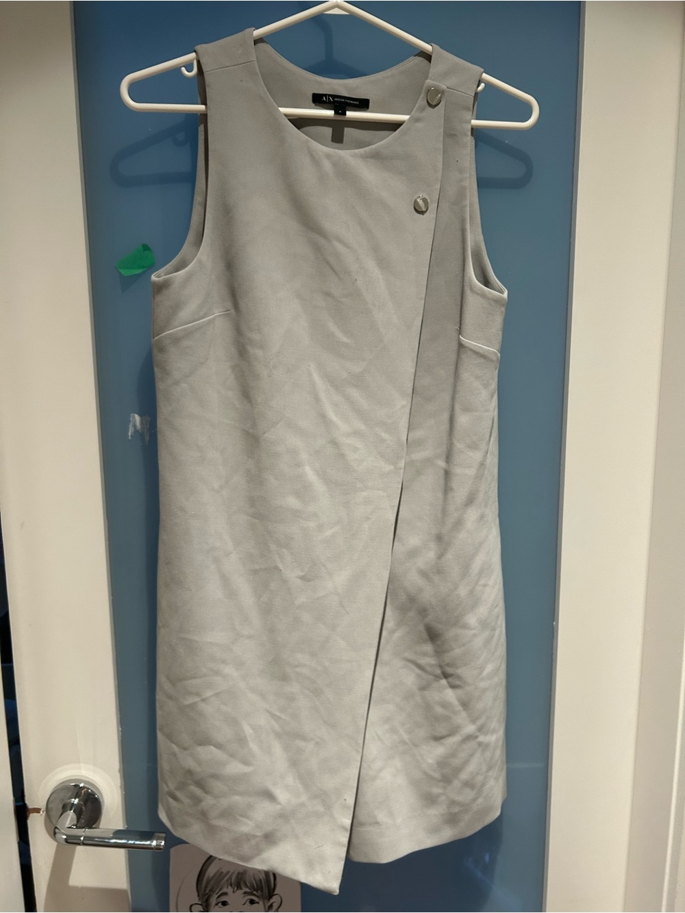 Armani exchange size 6 Light Gray Sleeveless Shift Dress Pants, shorts